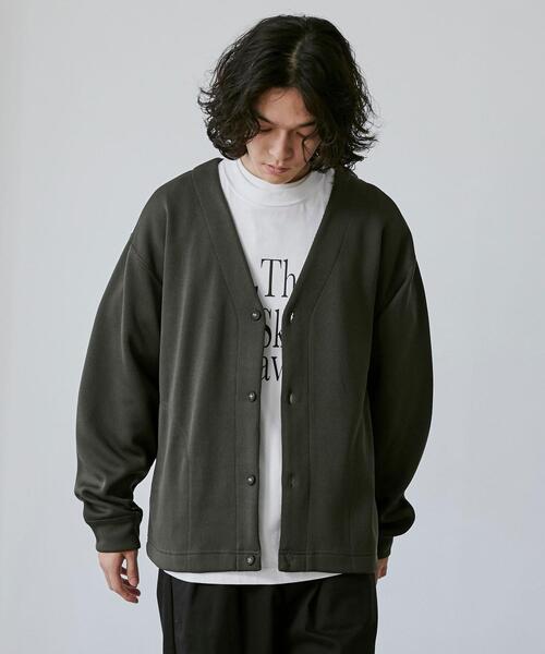 coen（コーエン）の「【RIB TECHシリーズ】WフェイスVネックカーディガン（カーディガン/ボレロ・メンズ・ブラック/オリーブ/ベージュ・XL/L/S/M）」の7枚目の写真