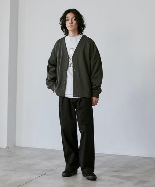 coen（コーエン）の「【RIB TECHシリーズ】WフェイスVネックカーディガン（カーディガン/ボレロ・メンズ・ブラック/オリーブ/ベージュ・XL/L/S/M）」の8枚目の写真