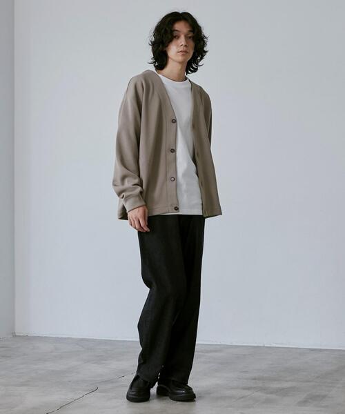 coen（コーエン）の「【RIB TECHシリーズ】WフェイスVネックカーディガン（カーディガン/ボレロ・メンズ・ブラック/オリーブ/ベージュ・XL/L/S/M）」の11枚目の写真