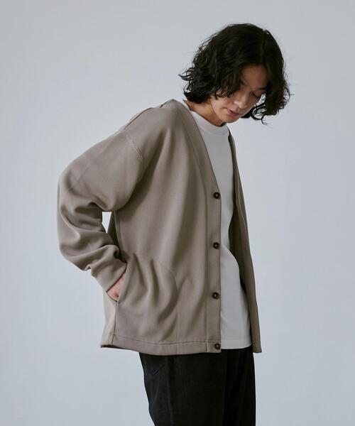 coen（コーエン）の「【RIB TECHシリーズ】WフェイスVネックカーディガン（カーディガン/ボレロ・メンズ・ブラック/オリーブ/ベージュ・XL/L/S/M）」の12枚目の写真