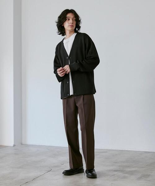 coen（コーエン）の「【RIB TECHシリーズ】WフェイスVネックカーディガン（カーディガン/ボレロ・メンズ・ブラック/オリーブ/ベージュ・XL/L/S/M）」の13枚目の写真