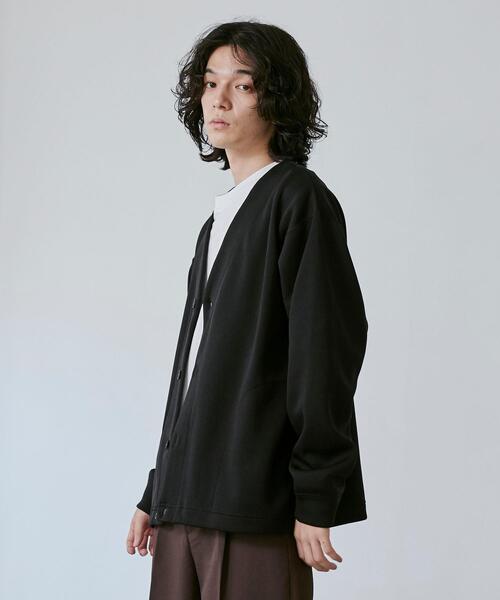 coen（コーエン）の「【RIB TECHシリーズ】WフェイスVネックカーディガン（カーディガン/ボレロ・メンズ・ブラック/オリーブ/ベージュ・XL/L/S/M）」の14枚目の写真