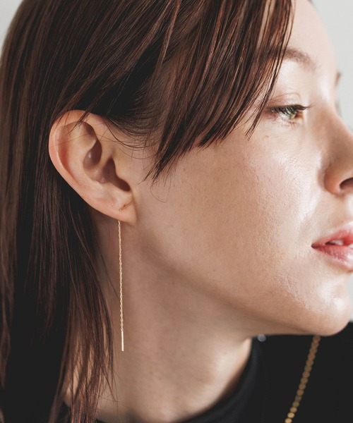 PAS TIERRA（パティエラ）の「【Ray】K10Tバーチェーンハーフピアス