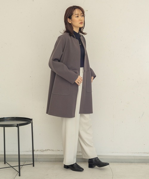 セール】軽やかストレッチ切り替えノーカラー/ 907288（ノーカラー