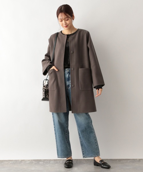 セール】軽やかストレッチ切り替えノーカラー/ 907288（ノーカラー