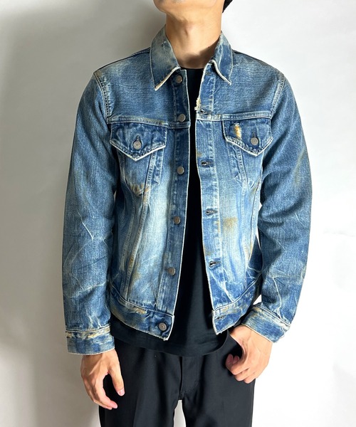 セール】デニムジャケット Gジャン メンズ ヴィンテージ加工 3rdタイプ