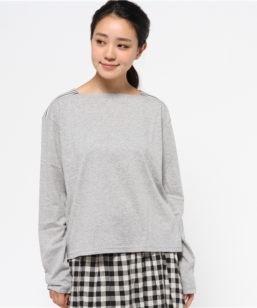 OUTLET(アウトレット)の「【WHO'S WHO gallery】MS肩ラインTEE(Tシャツ/カットソー・レディース・グレー/ネイビー・FREE)」の3枚目の写真