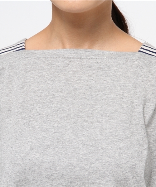 OUTLET(アウトレット)の「【WHO'S WHO gallery】MS肩ラインTEE(Tシャツ/カットソー・レディース・グレー/ネイビー・FREE)」の6枚目の写真