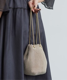 Thevon（ゼボン）の「【オケージョン】ラメスパンコール巾着バッグ（ハンドバッグ）」