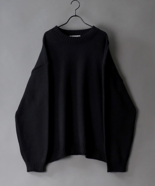 SITRY（シトリー）の「mohair like crew neck sweater/モヘア ライク クルーネック セーター/ニット（ニット/セーター・メンズ・カーキ/ブルー/ネイビー/ブラック・M/L）」の8枚目の写真