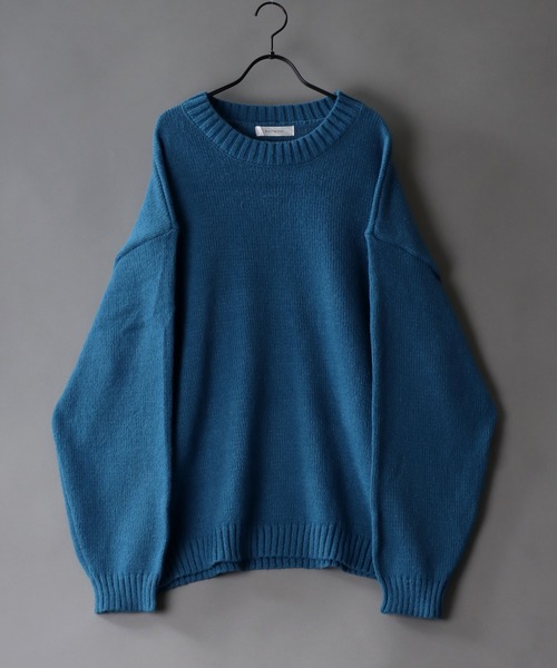 SITRY（シトリー）の「mohair like crew neck sweater/モヘア ライク クルーネック セーター/ニット（ニット/セーター・メンズ・カーキ/ブルー/ネイビー/ブラック・M/L）」の6枚目の写真