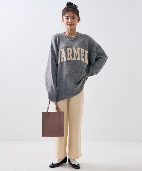 FREAK'S STORE(フリークスストア)の「サガラワッペン ロゴニット/ ビッグシルエットプルオーバーニット(ニット/セーター・レディース・ネイビー/オフホワイト/ワインレッド/グレー・フリ-)」の10枚目の写真