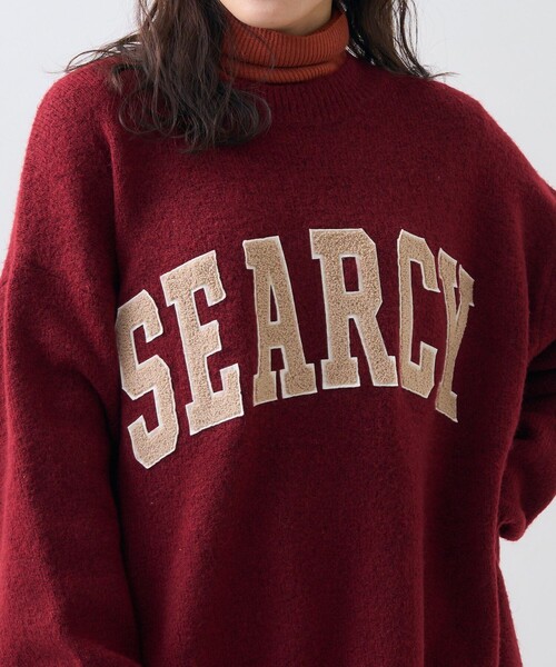 FREAK'S STORE(フリークスストア)の「サガラワッペン ロゴニット/ ビッグシルエットプルオーバーニット(ニット/セーター・レディース・ネイビー/オフホワイト/ワインレッド/グレー・フリ-)」の14枚目の写真