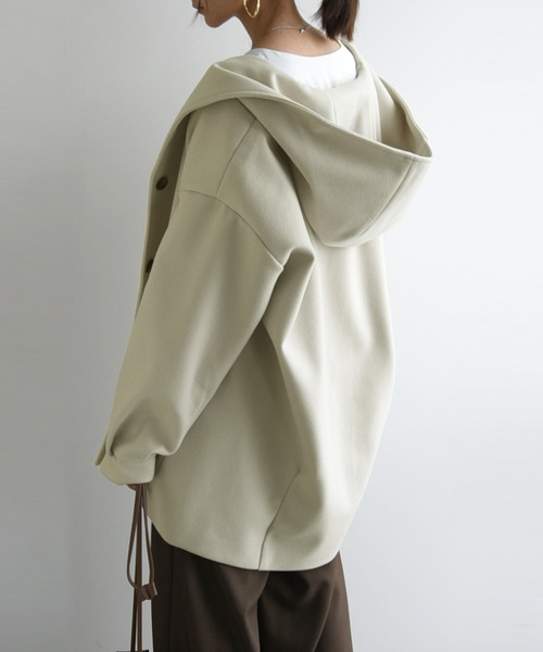 and it_（アンドイット）の「フードミドルコート（その他アウター・レディース・ブラック/ブラウン/アイボリー・M）」の10枚目の写真