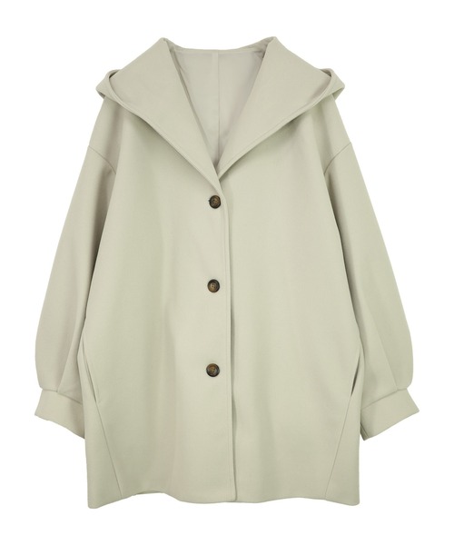 and it_（アンドイット）の「フードミドルコート（その他アウター・レディース・ブラック/ブラウン/アイボリー・M）」の15枚目の写真