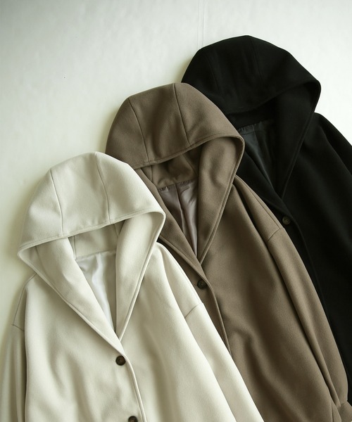 and it_（アンドイット）の「フードミドルコート（その他アウター・レディース・ブラック/ブラウン/アイボリー・M）」の18枚目の写真