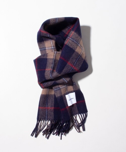 GLOSTER（グロスター）の「【GLOSTER/グロスター】カシミヤブレンドウールマフラー リバーシブル (無地/チェック)（マフラー・メンズ・グリーン系その他/ホワイト系その他2/ブラック系その他/ブラック系その他2/ブルー系その他7/ブルー系その他/ホワイト系その他3/ネイビー系・FREE）」の8枚目の写真