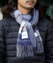 GLOSTER | 【GLOSTER/グロスター】カシミヤブレンドウールマフラー リバーシブル (無地/チェック)(マフラー)