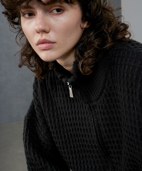 ENDER PRODUCTS（エンダープロダクツ）の「3Dジャガードダメージ ビッグシルエット ドライバーズニット【ENDER PRODUCTS/エンダープロダクツ】（ニット/セーター・メンズ・ブルー/ブラック/グレイッシュベージュ・M/L）」の20枚目の写真