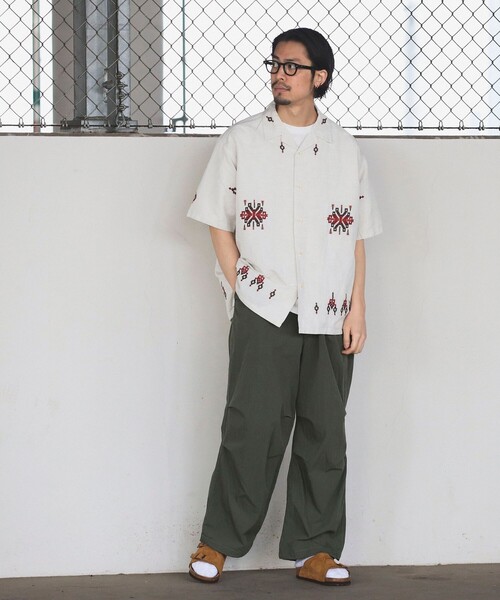 B:MING by BEAMS（ビーミングバイビームス）の「B:MING by BEAMS / コットンナイロン オーバーパンツ（その他パンツ・メンズ・オリーブ/ブラック・LARGE/MEDIUM/SMALL/X-LARGE）」の19枚目の写真