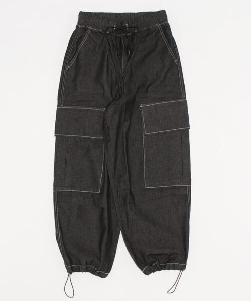 GENXDER(ノンジェンダー)の「【genxder】 ユニセックス 裾絞りポケットデニムカーゴパンツ(カーゴパンツ・メンズ・インディゴブルー/ブラック・SMALL/MEDIUM/LARGE)」の22枚目の写真