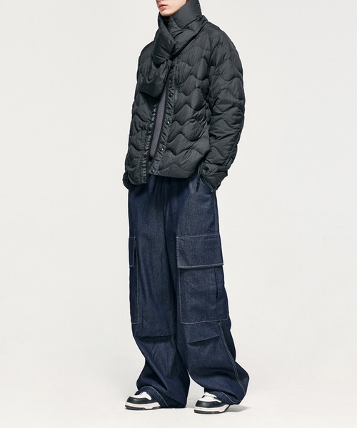 GENXDER(ノンジェンダー)の「【genxder】 ユニセックス 裾絞りポケットデニムカーゴパンツ(カーゴパンツ・メンズ・インディゴブルー/ブラック・SMALL/MEDIUM/LARGE)」の15枚目の写真