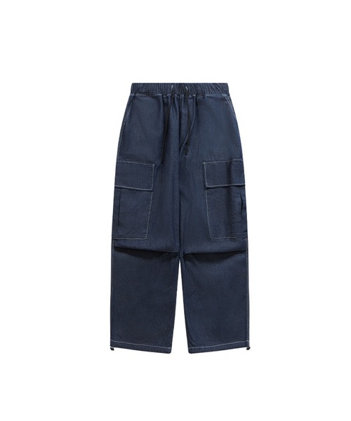 GENXDER(ノンジェンダー)の「【genxder】 ユニセックス 裾絞りポケットデニムカーゴパンツ(カーゴパンツ・メンズ・インディゴブルー/ブラック・SMALL/MEDIUM/LARGE)」の21枚目の写真