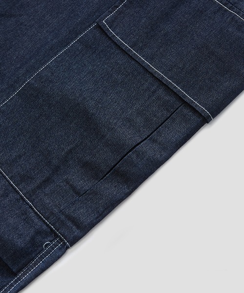 GENXDER(ノンジェンダー)の「【genxder】 ユニセックス 裾絞りポケットデニムカーゴパンツ(カーゴパンツ・メンズ・インディゴブルー/ブラック・SMALL/MEDIUM/LARGE)」の17枚目の写真