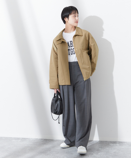 【ジャーナルスタンダードレサージュ】スタンドブルゾン カーキ 美品 ジャーナルスタンダードレサージュ】スタンドブルゾン カーキ 美品