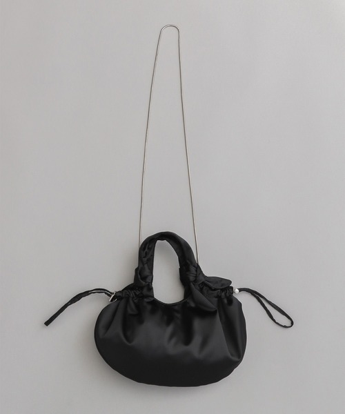 A part by（アパートバイ）の「サテンリボンバッグ（ショルダーバッグ・レディース・ブラック/ブルー系その他2・FREE）」の3枚目の写真