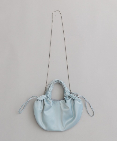 A part by（アパートバイ）の「サテンリボンバッグ（ショルダーバッグ・レディース・ブラック/ブルー系その他2・FREE）」の10枚目の写真