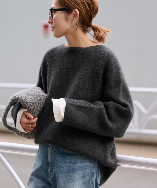 FRAMeWORK（フレームワーク）の「ファーヤーン接結プルオーバー