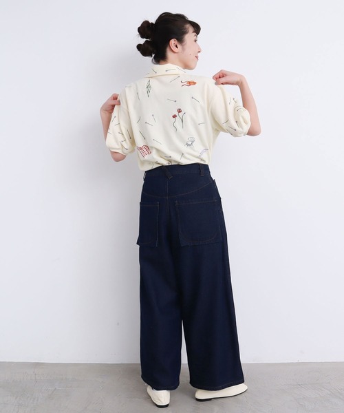 l'atelier du savonピクニック刺繍　ポロシャツワンピース l'atelier du savonピクニック刺繍 ポロシャツワンピース - メルカリ