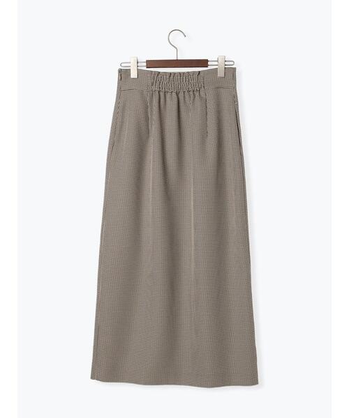 Te chichi(テチチ)の「チェックロングタイトスカート(セットアップ可)(スカート・レディース・ベージュ・F)」の12枚目の写真