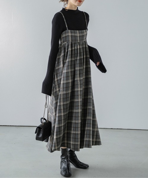 SUGAR BISKET(シュガービスケット)の「キャミソールワンピース(ワンピース・レディース・ブラウン/グレー/ネイビー・フリー)」の2枚目の写真