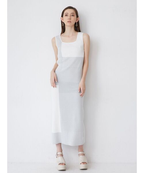 MURUA（ムルーア）の「ナローニットワンピース（ワンピース・レディース・アイボリー/ブルー/グレー/レッド・FREE）」の10枚目の写真