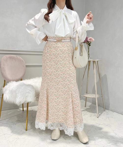 セール】裾レース花柄マーメイドスカート【ZOZOTOWN限定アイテム