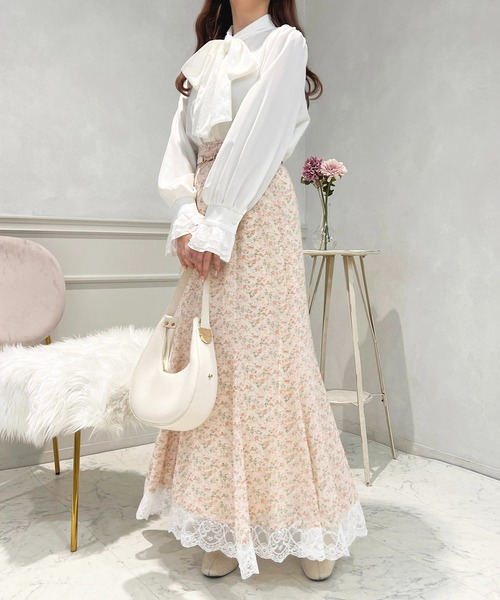 apres jour（アプレジュール）の「裾レース花柄マーメイドスカート【ZOZOTOWN限定アイテム】（スカート・レディース・ピンク/ラベンダー・フリー/X-LARGE）」の17枚目の写真