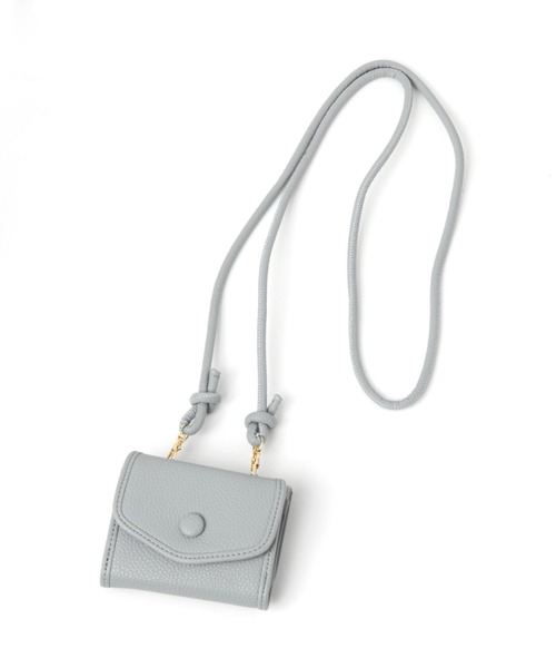 studio CLIP（スタディオクリップ）の「ショルダー付き3つ折り財布（財布・レディース・オフホワイト/サックスブルー/ブラック・FREE）」の3枚目の写真