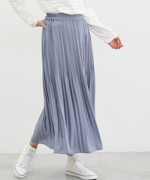 Honeys（ハニーズ）の「プリーツロングスカート（スカート・レディース・ミント/グレイッシュベージュ/ピンク/ブラック/ブルー系その他・LL/3L/M/S/L）」の5枚目の写真