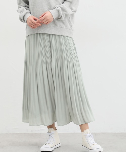 Honeys（ハニーズ）の「プリーツロングスカート（スカート・レディース・ミント/グレイッシュベージュ/ピンク/ブラック/ブルー系その他・LL/3L/M/S/L）」の4枚目の写真