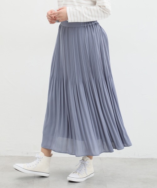 Honeys（ハニーズ）の「プリーツロングスカート（スカート・レディース・ミント/グレイッシュベージュ/ピンク/ブラック/ブルー系その他・LL/3L/M/S/L）」の9枚目の写真
