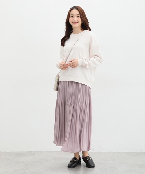 Honeys（ハニーズ）の「プリーツロングスカート（スカート・レディース・ミント/グレイッシュベージュ/ピンク/ブラック/ブルー系その他・LL/3L/M/S/L）」の13枚目の写真