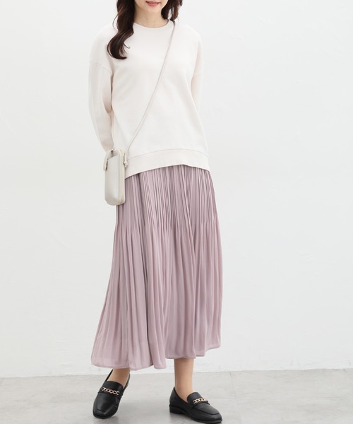 Honeys（ハニーズ）の「プリーツロングスカート（スカート・レディース・ミント/グレイッシュベージュ/ピンク/ブラック/ブルー系その他・LL/3L/M/S/L）」の8枚目の写真