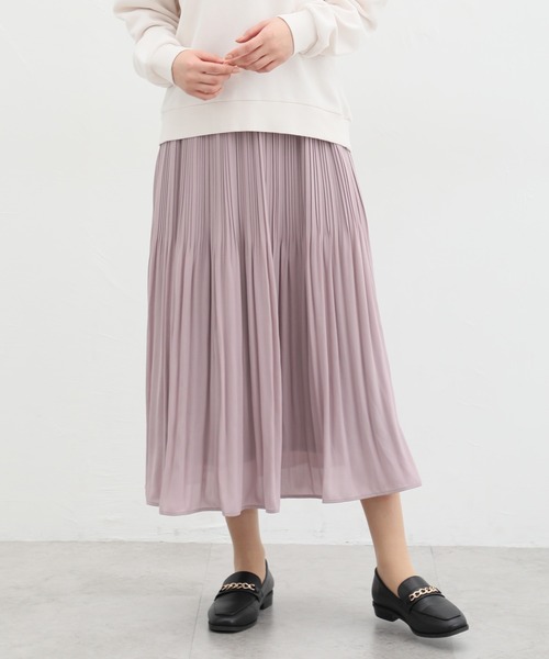 Honeys（ハニーズ）の「プリーツロングスカート（スカート・レディース・ミント/グレイッシュベージュ/ピンク/ブラック/ブルー系その他・LL/3L/M/S/L）」の12枚目の写真