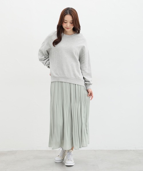 Honeys（ハニーズ）の「プリーツロングスカート（スカート・レディース・ミント/グレイッシュベージュ/ピンク/ブラック/ブルー系その他・LL/3L/M/S/L）」の10枚目の写真