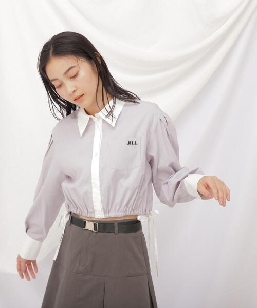 JILL BY JILLSTUART ロゴ入りウエストリボンシャツ JILL by JILL STUART（ジルバイジルスチュアート）の「◇ロゴ
