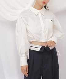 ◇ロゴ入りウエストリボンシャツ