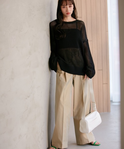 VIS（ビス）の「横長ショルダー（ショルダーバッグ・レディース・ブラック/キナリ/ブラウン系その他3・FREE）」の4枚目の写真