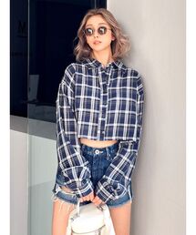 GYDA | checkショートシャツ(シャツ/ブラウス)
